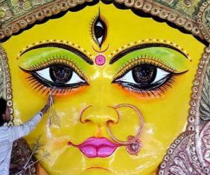 пазл Голова богини Дурги, одним из аспектов Парвати